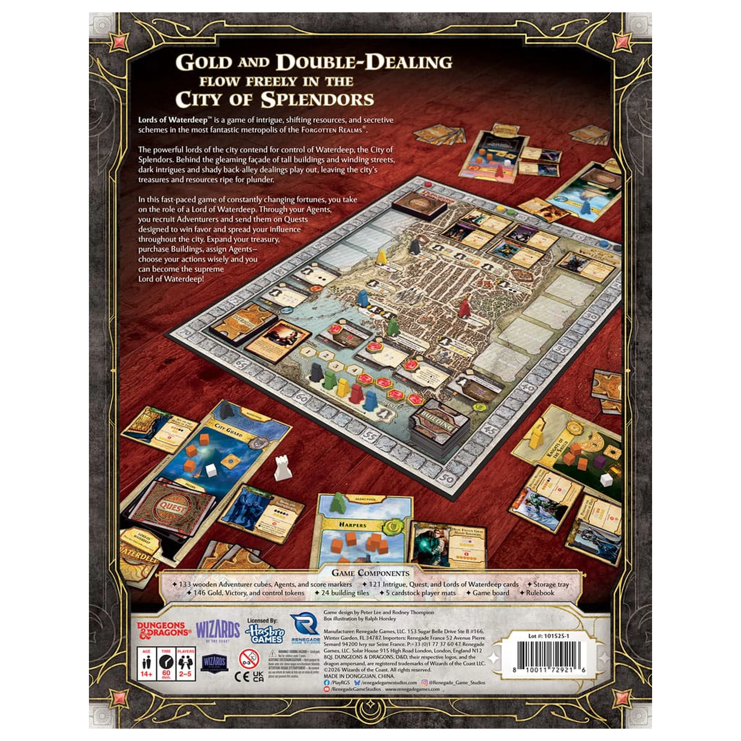 Dungeons & Dragons Lords of Waterdeep Angol nyelvű társasjáték termékfotó