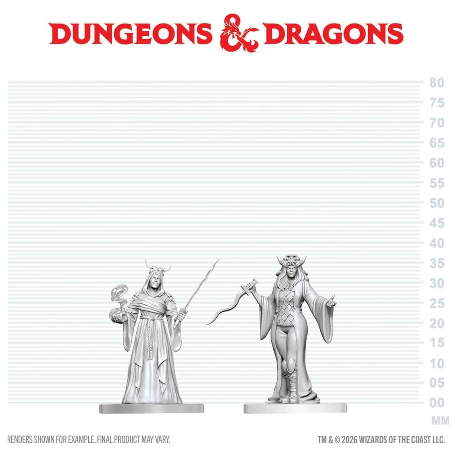 Dungeons & Dragons Nolzur's Marvelous Miniatures Unpainted Miniature Cultist Fanatic & Hierophant 14 cm termékfotó