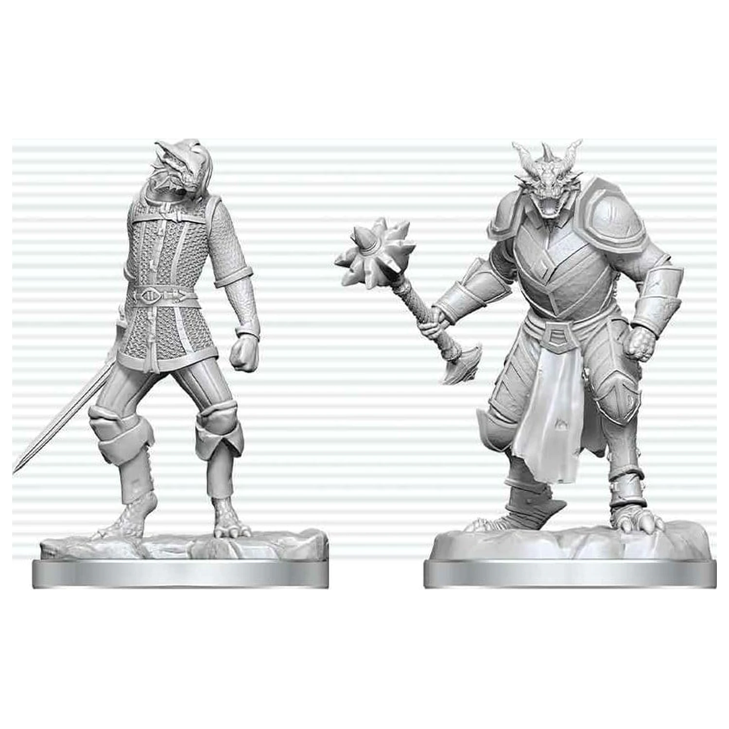 Dungeons & Dragons Nolzur's Marvelous Miniatures Unpainted Miniature Dragonborn Paladin & Dragonborn Squire 14 cm termékfotó