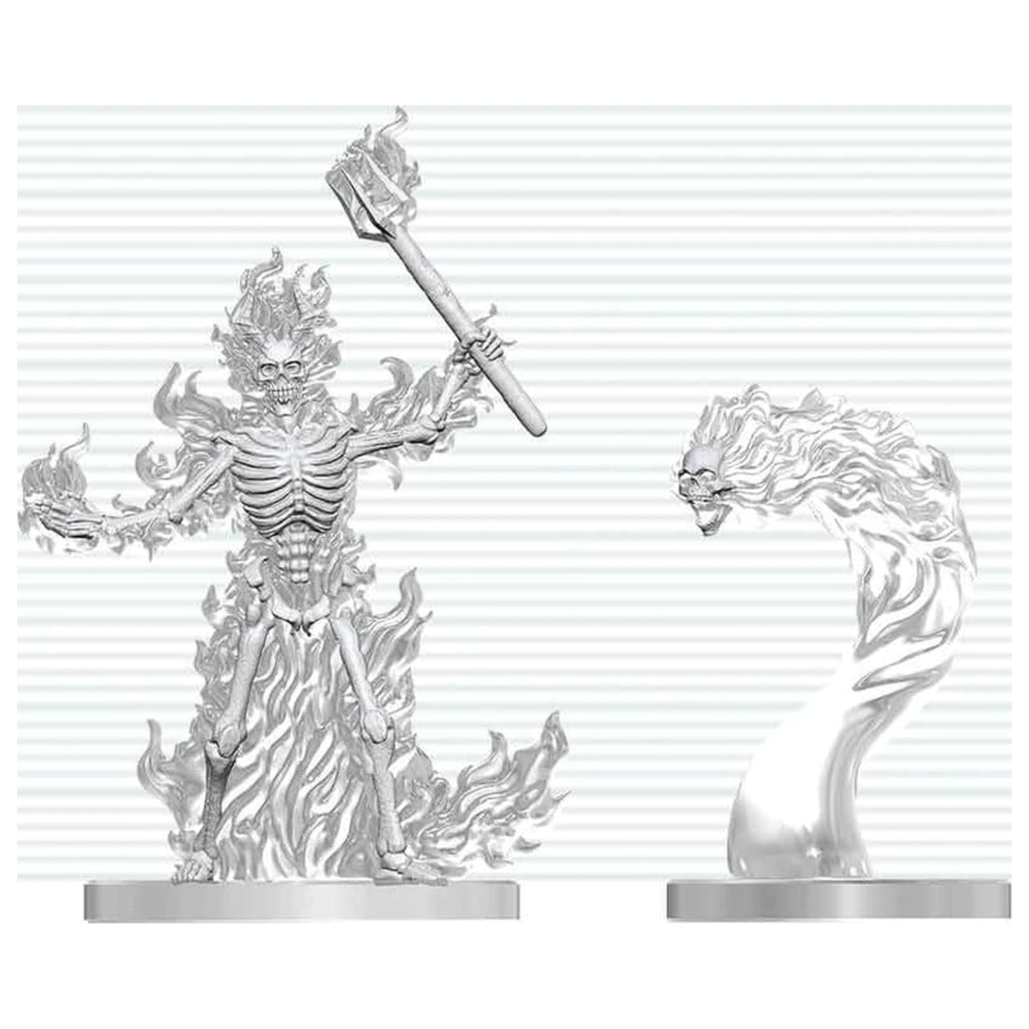 Dungeons & Dragons Nolzur's Marvelous Miniatures Unpainted Miniature Flaming Skeleton & Flameskull 14 cm termékfotó