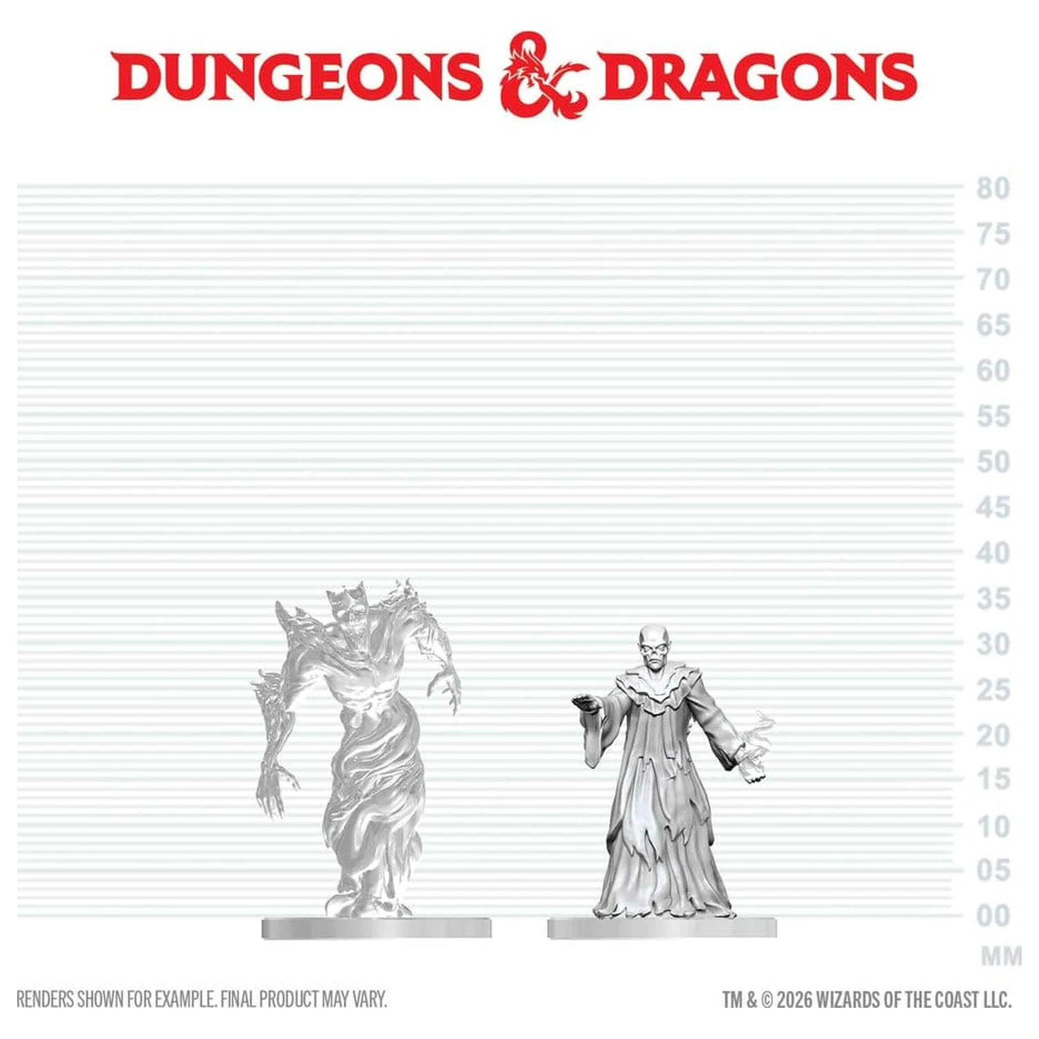 Dungeons & Dragons Nolzur's Marvelous Miniatures Unpainted Miniature Ghast Gravecaller & Wraith 14 cm termékfotó