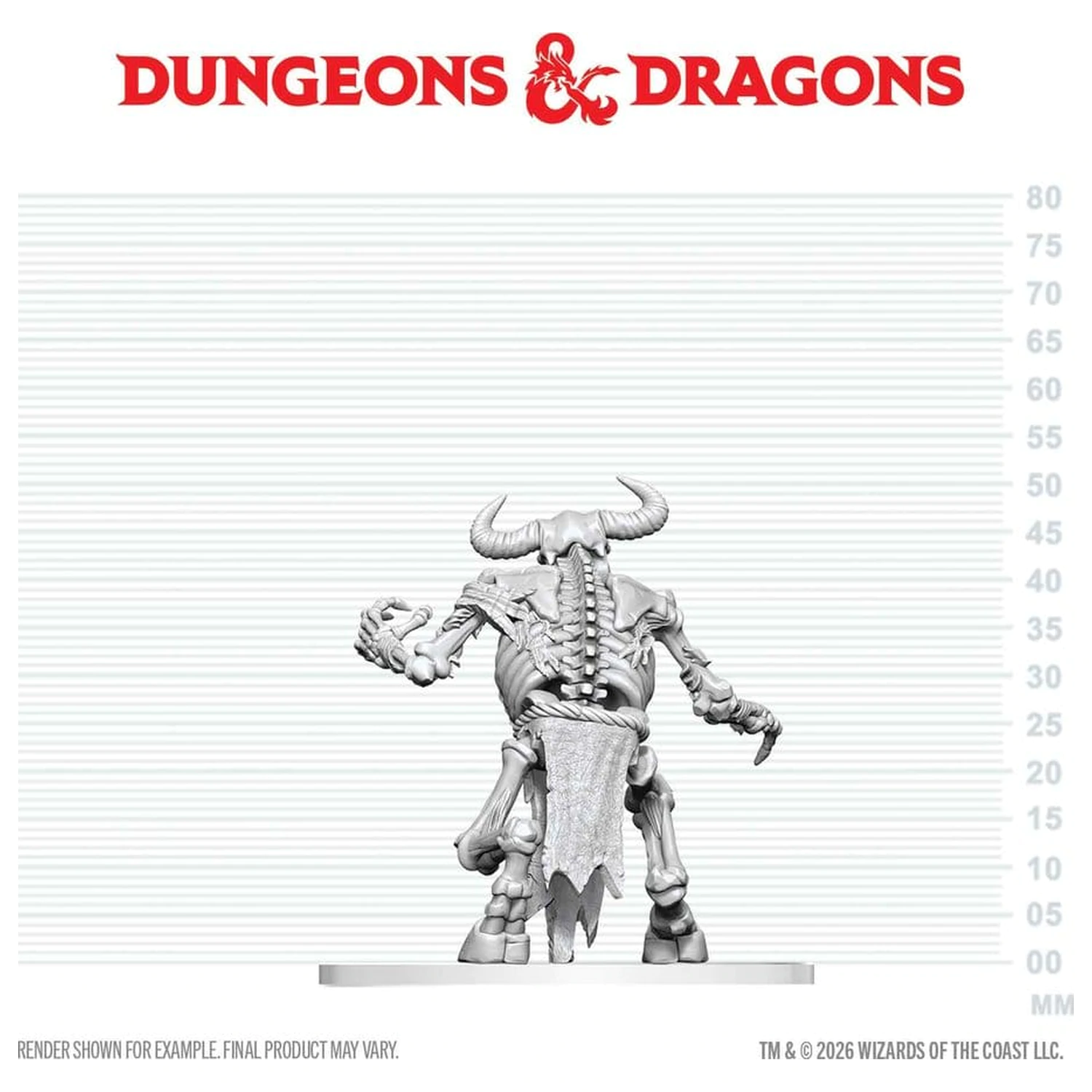 Dungeons & Dragons Nolzur's Marvelous Miniatures Unpainted Miniature Minotaur Skeleton 17 cm termékfotó