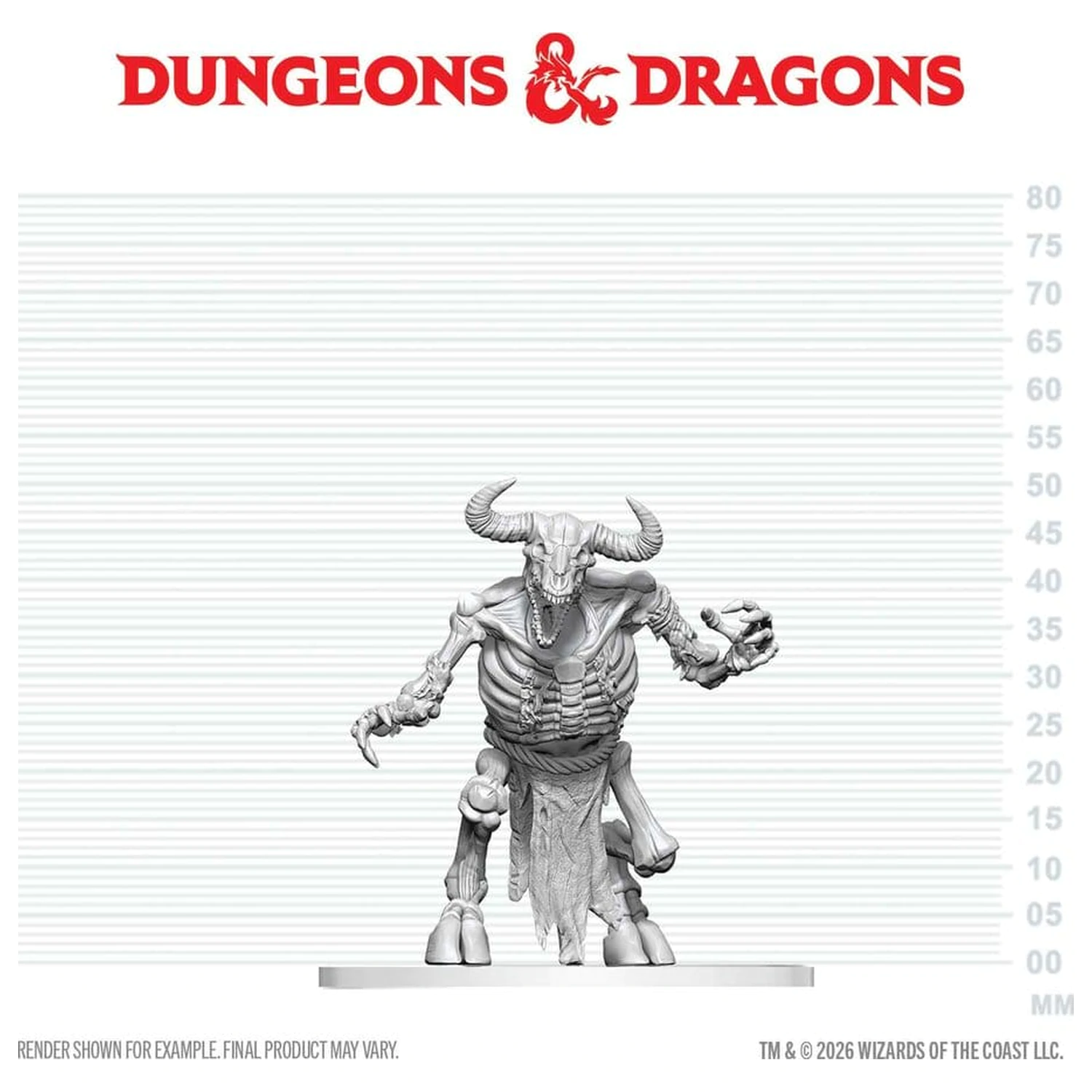 Dungeons & Dragons Nolzur's Marvelous Miniatures Unpainted Miniature Minotaur Skeleton 17 cm termékfotó