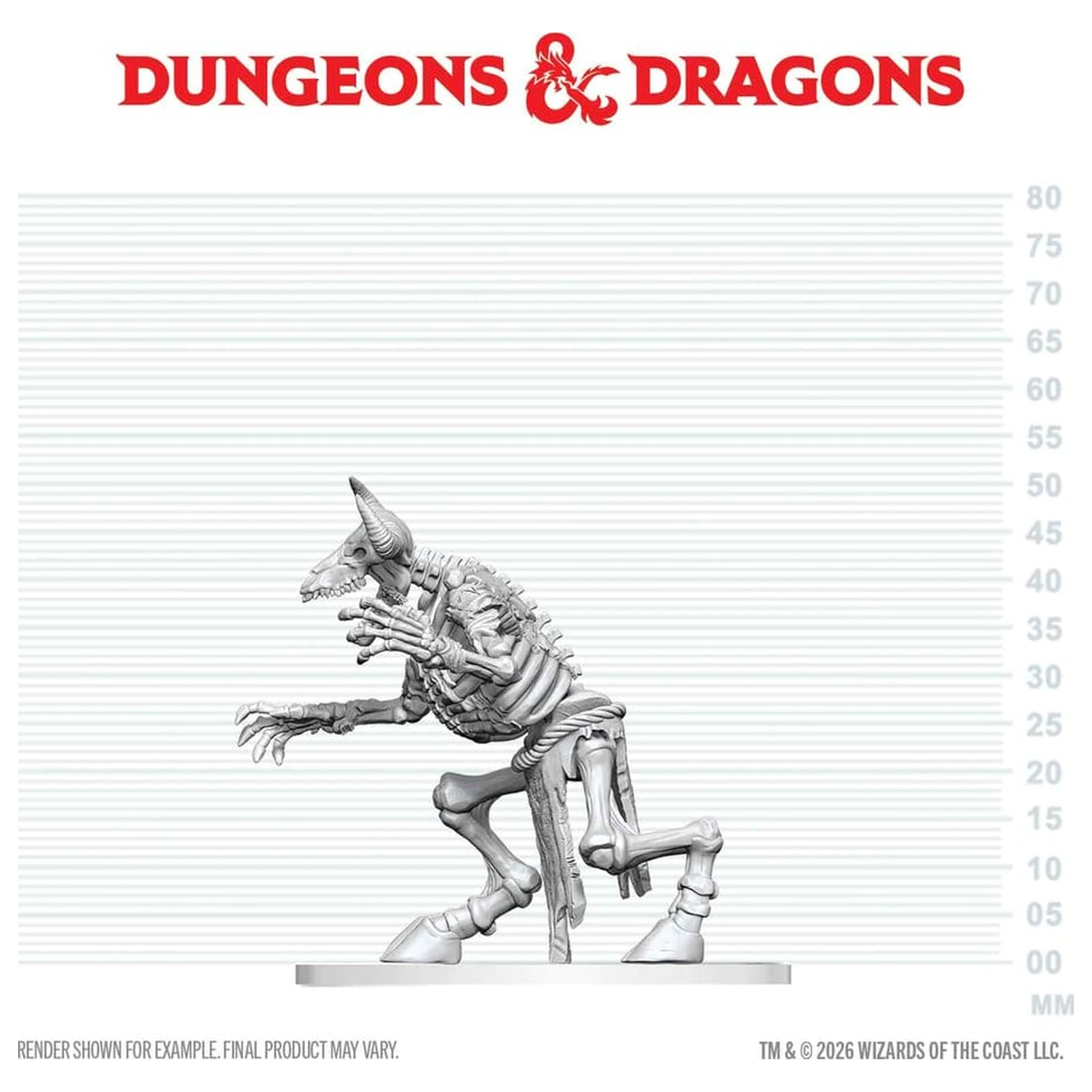 Dungeons & Dragons Nolzur's Marvelous Miniatures Unpainted Miniature Minotaur Skeleton 17 cm termékfotó
