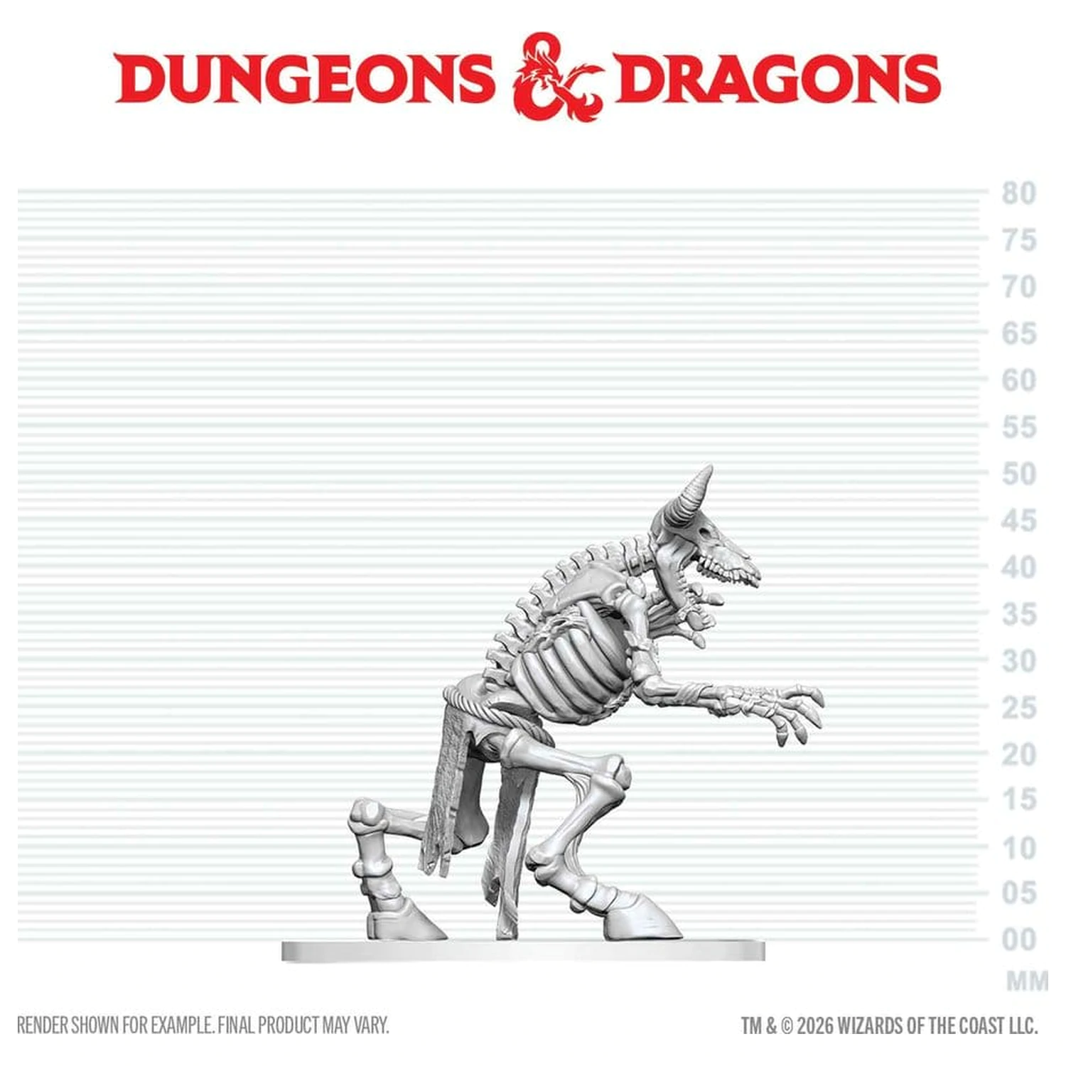 Dungeons & Dragons Nolzur's Marvelous Miniatures Unpainted Miniature Minotaur Skeleton 17 cm termékfotó