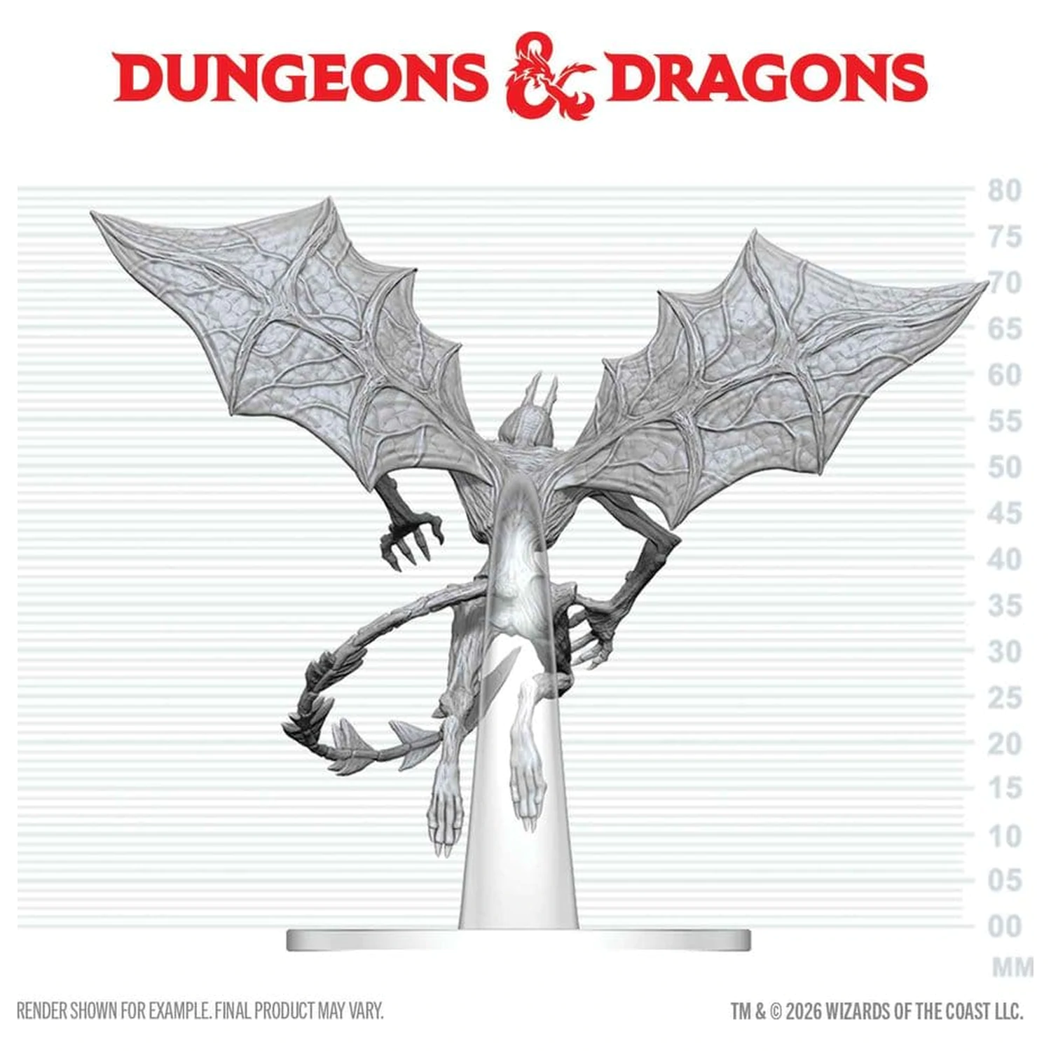 Dungeons & Dragons Nolzur's Marvelous Miniatures Unpainted Miniature Nightgaunt 17 cm termékfotó