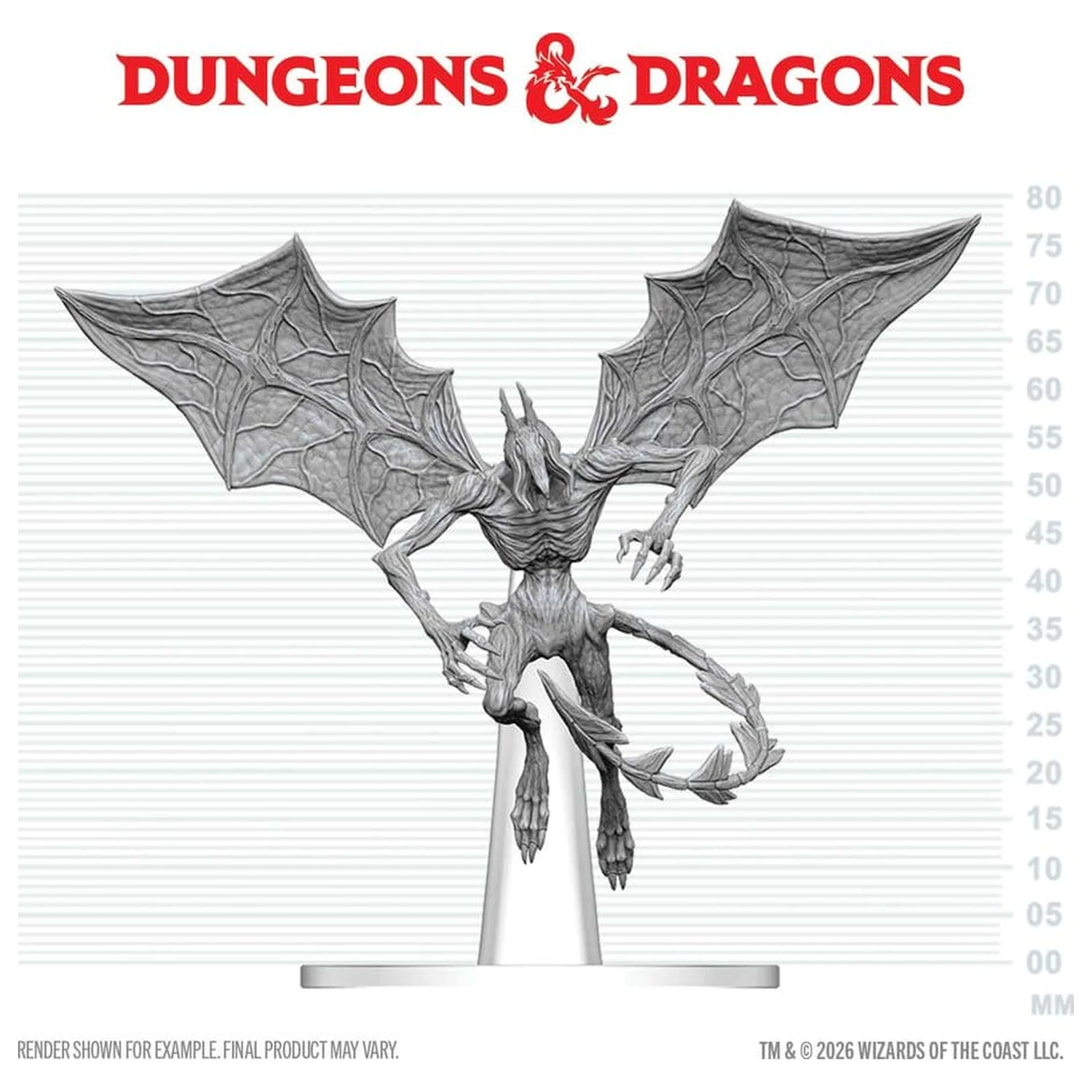Dungeons & Dragons Nolzur's Marvelous Miniatures Unpainted Miniature Nightgaunt 17 cm termékfotó