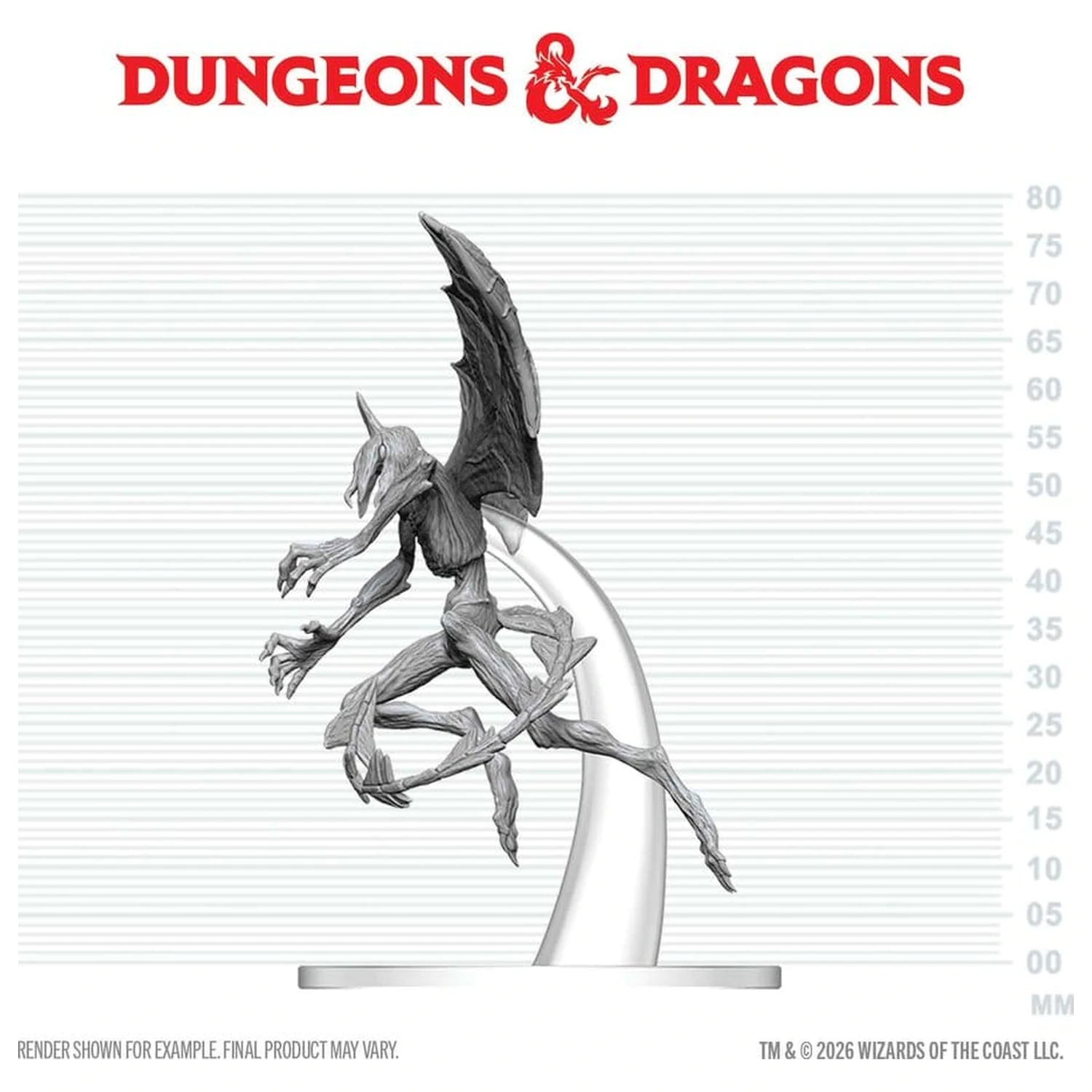 Dungeons & Dragons Nolzur's Marvelous Miniatures Unpainted Miniature Nightgaunt 17 cm termékfotó