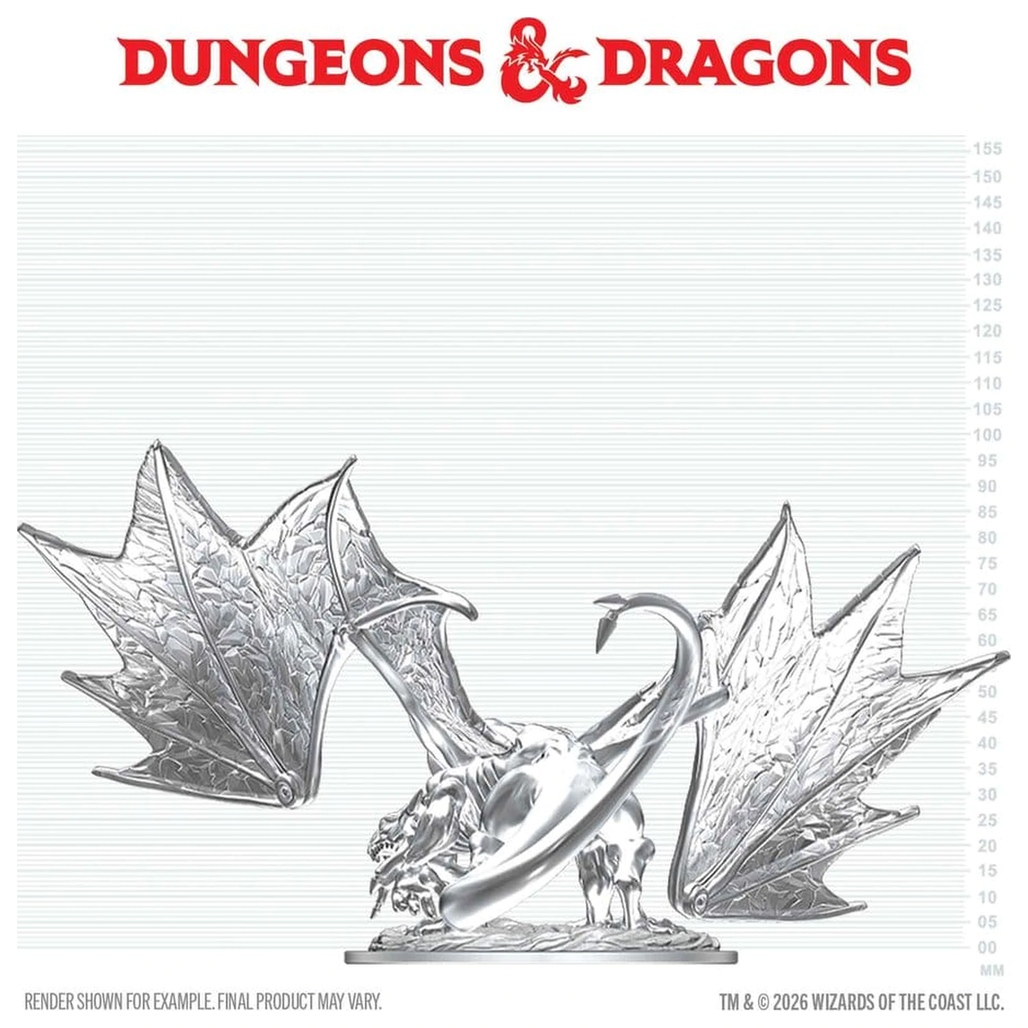 Dungeons & Dragons Nolzur's Marvelous Miniatures Unpainted Miniature Young Sapphire Dragon 20 cm termékfotó
