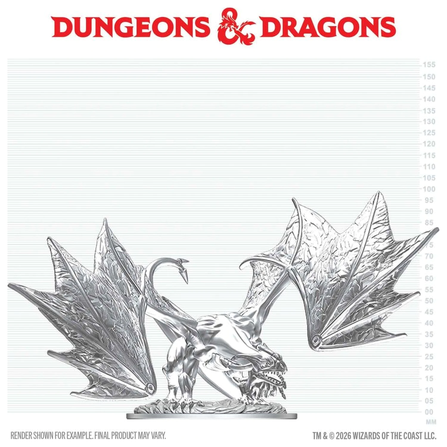 Dungeons & Dragons Nolzur's Marvelous Miniatures Unpainted Miniature Young Sapphire Dragon 20 cm termékfotó