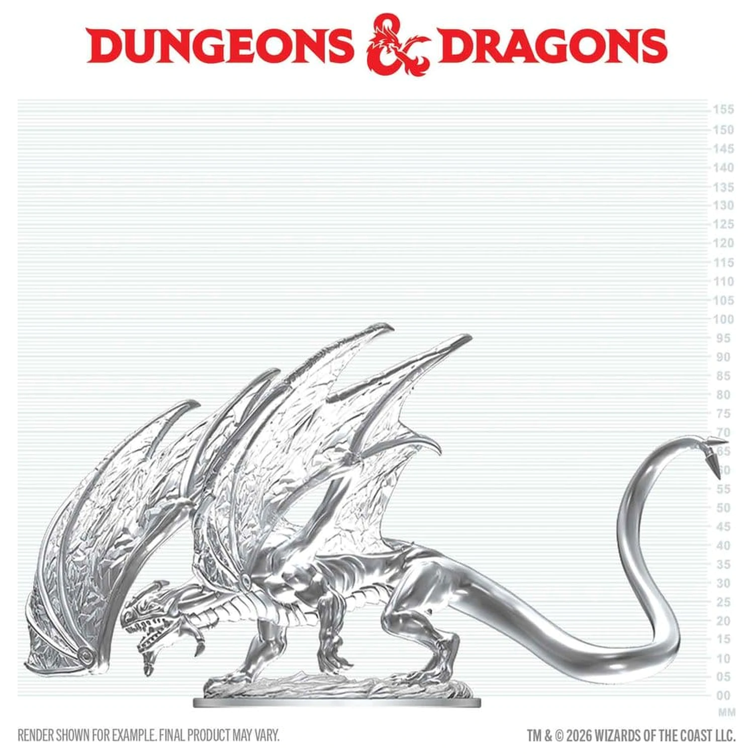 Dungeons & Dragons Nolzur's Marvelous Miniatures Unpainted Miniature Young Sapphire Dragon 20 cm termékfotó