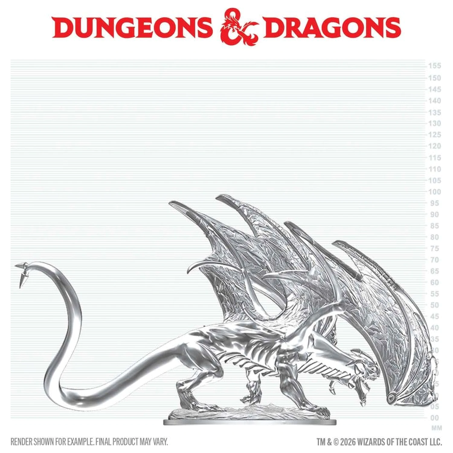 Dungeons & Dragons Nolzur's Marvelous Miniatures Unpainted Miniature Young Sapphire Dragon 20 cm termékfotó