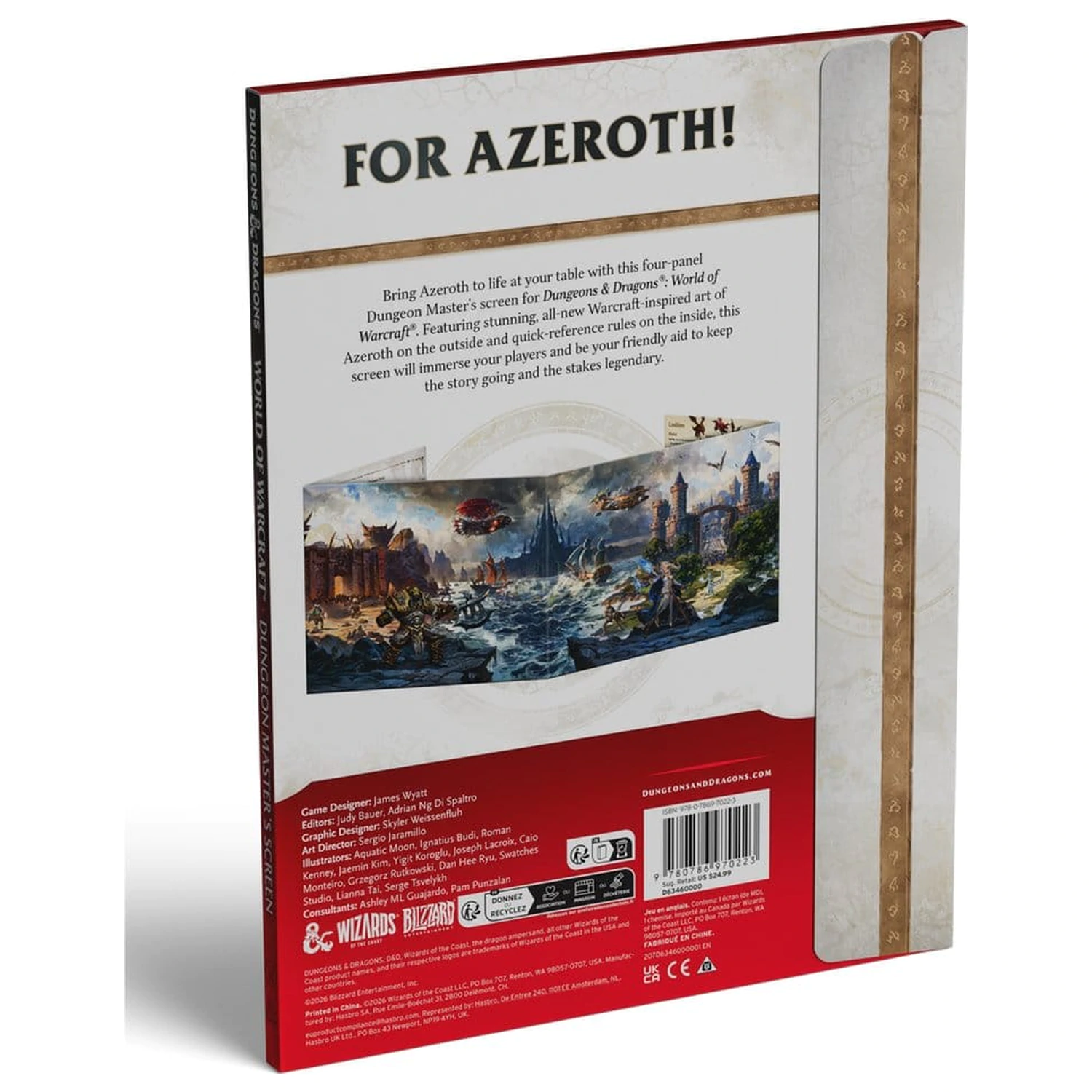 Dungeons & Dragons RPG World of Warcraft Dungeon Master's Screen Angol nyelvű termékfotó