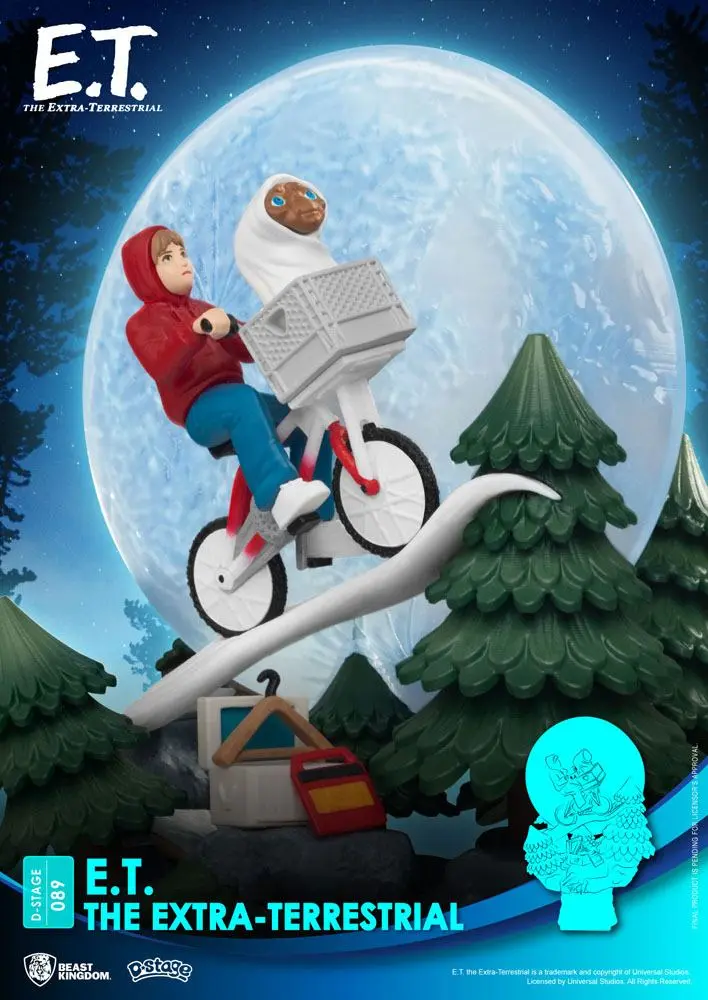 E.T. the Extra-Terrestrial D-Stage Iconic Scene Movie Scene PVC Diorama szobor 15 cm termékfotó