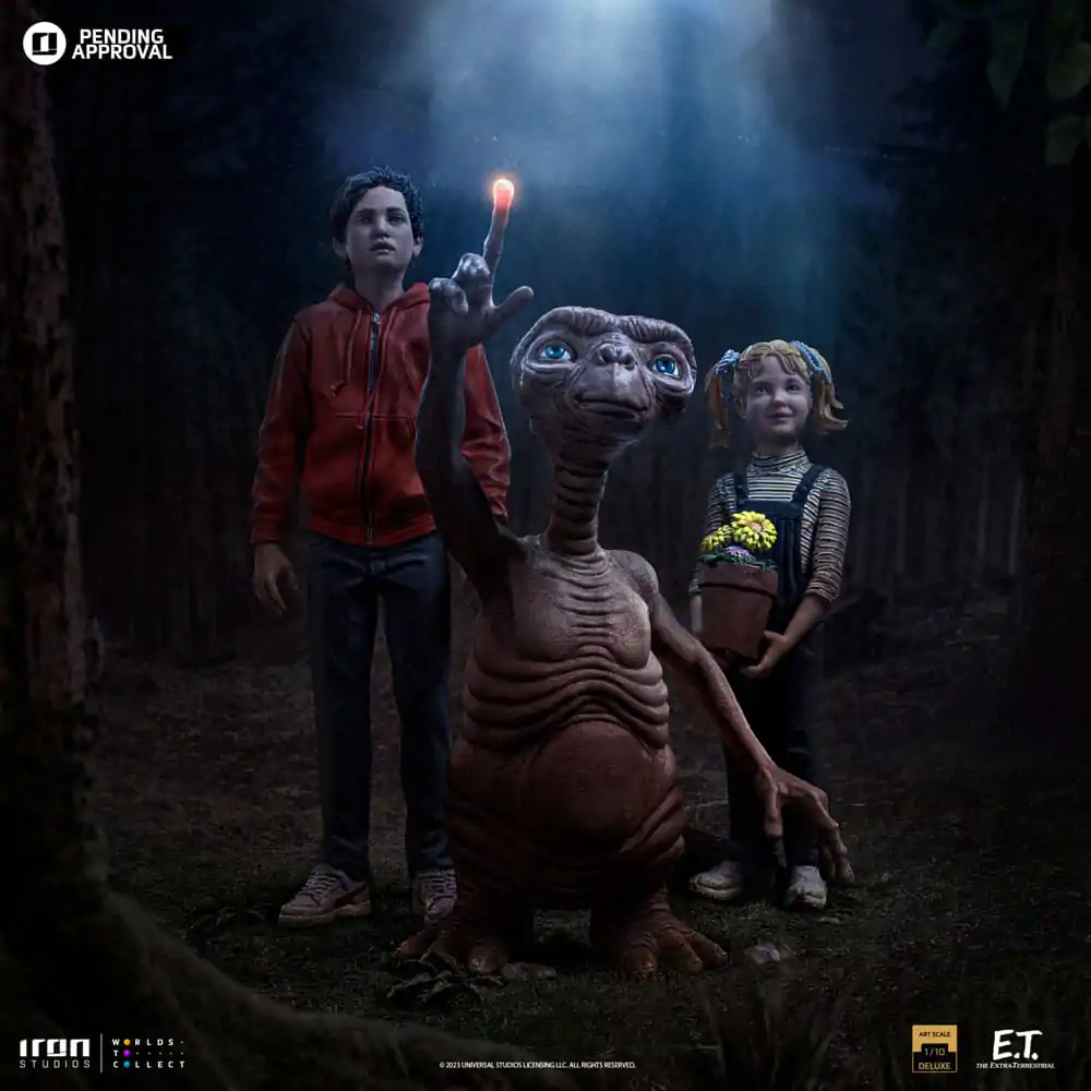 E.T. The Extra-Terrestrial Deluxe Art Scale 1/10 E.T., Elliot and Gertie szobor figura 19 cm termékfotó