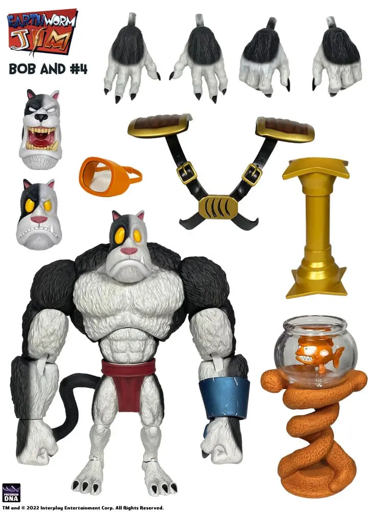 Earthworm Jim Wave 1: Bob the Killer Goldfish & #4 akciófigura 15 cm termékfotó