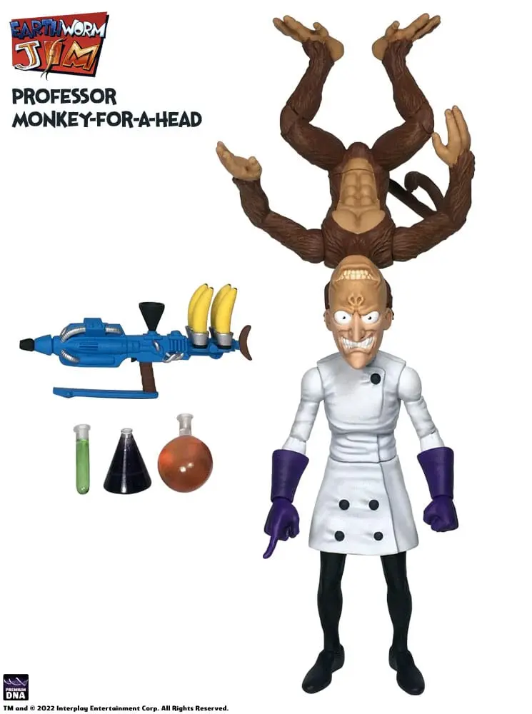 Earthworm Jim Wave 1: Professor Monkey-For-A-Head akciófigura 28 cm termékfotó