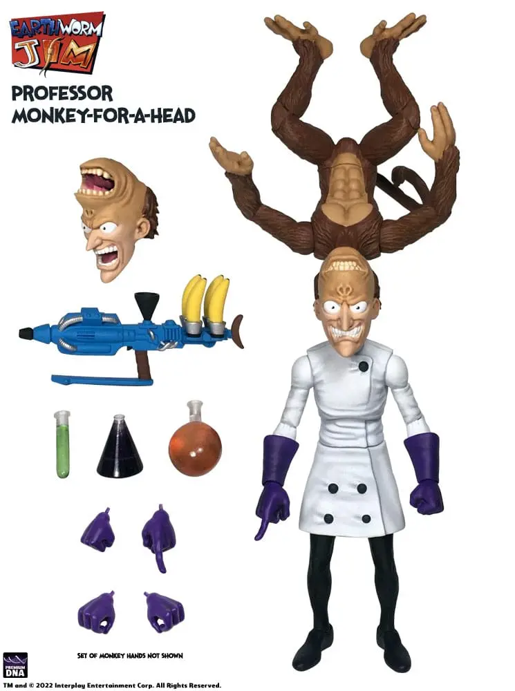 Earthworm Jim Wave 1: Professor Monkey-For-A-Head akciófigura 28 cm termékfotó