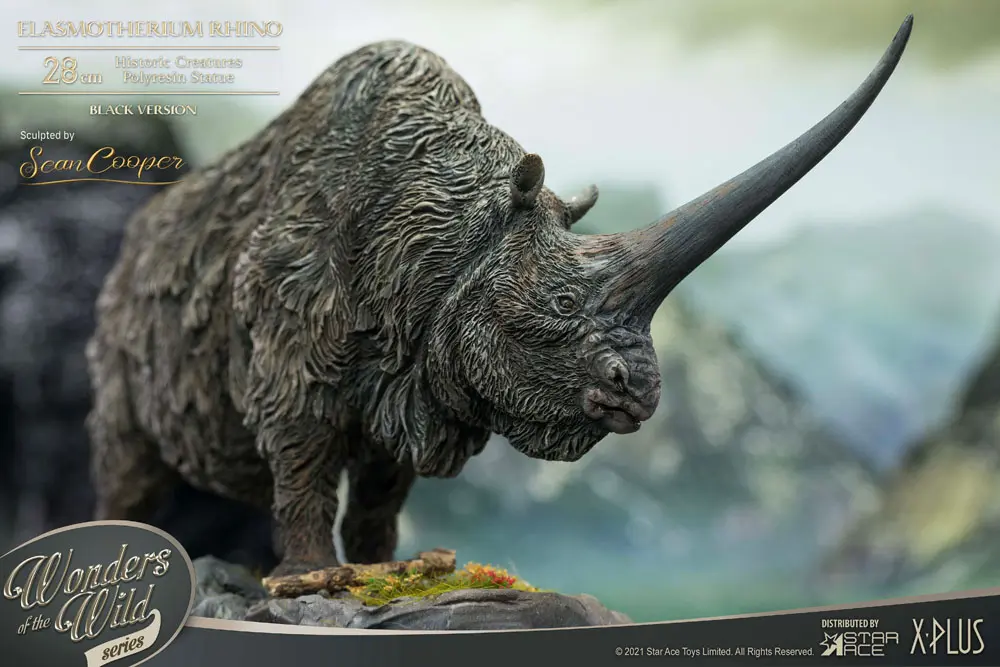 Elasmotherium Rhino (Black) szobor figura 28 cm termékfotó