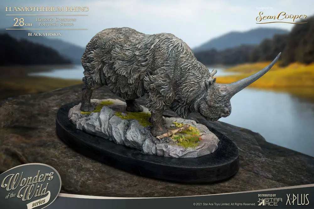 Elasmotherium Rhino (Black) szobor figura 28 cm termékfotó