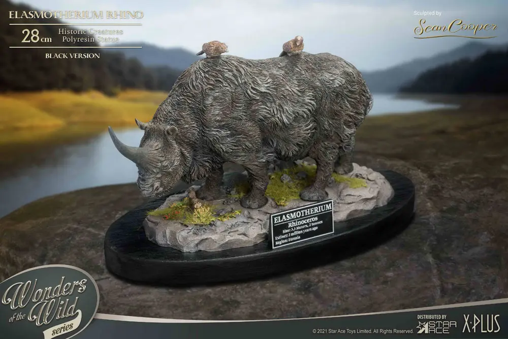 Elasmotherium Rhino (Black) szobor figura 28 cm termékfotó