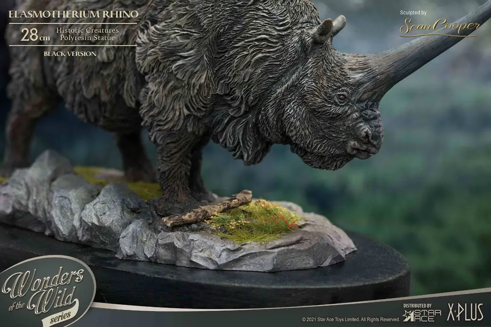 Elasmotherium Rhino (Black) szobor figura 28 cm termékfotó