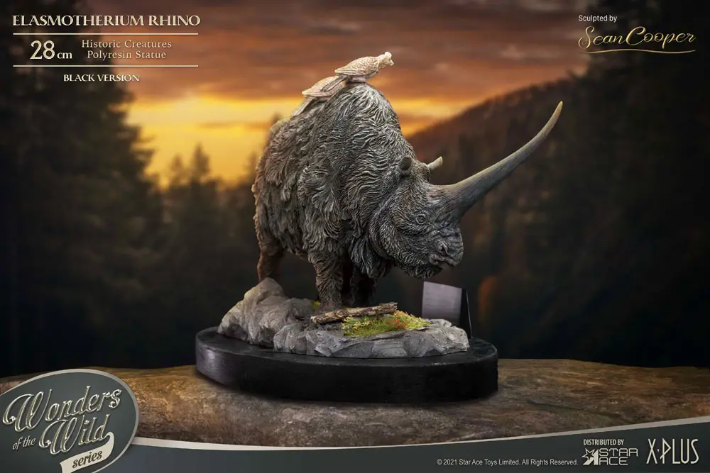 Elasmotherium Rhino (Black) szobor figura 28 cm termékfotó