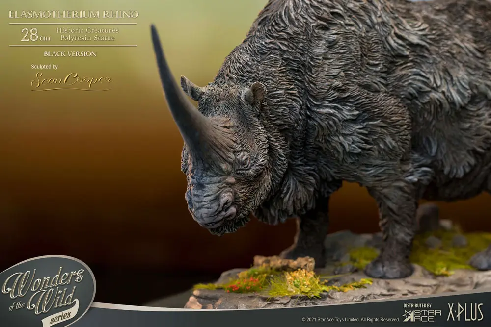 Elasmotherium Rhino (Black) szobor figura 28 cm termékfotó