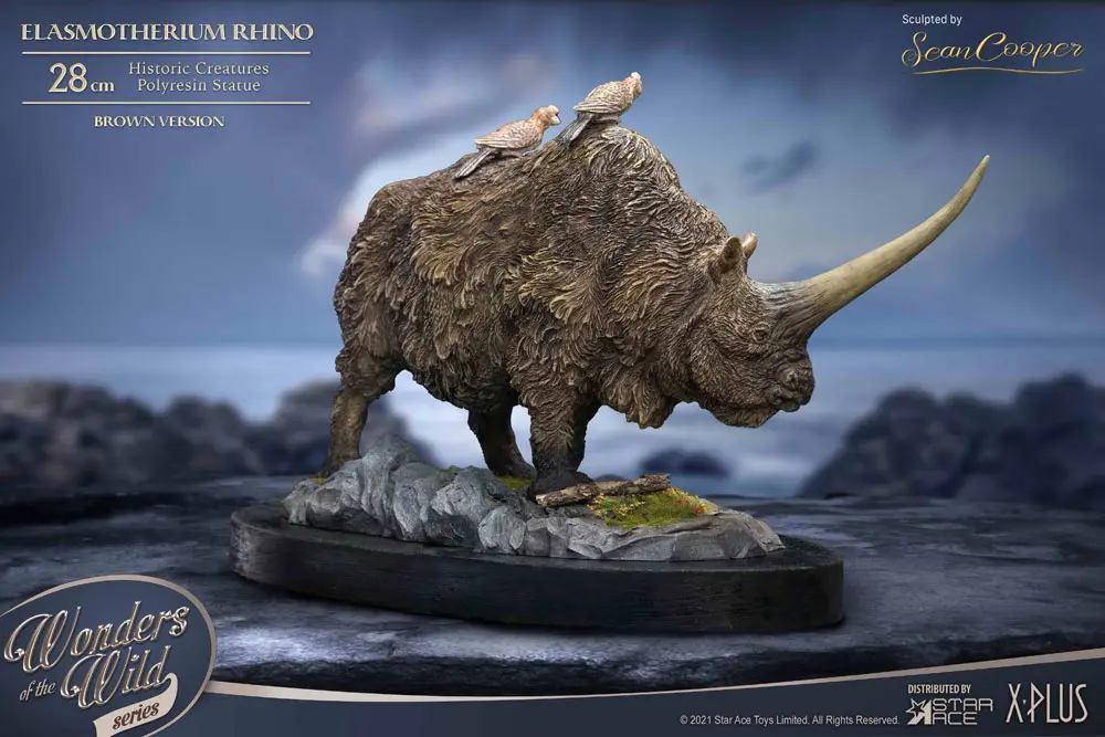 Elasmotherium Rhino (Brown) szobor figura 28 cm termékfotó
