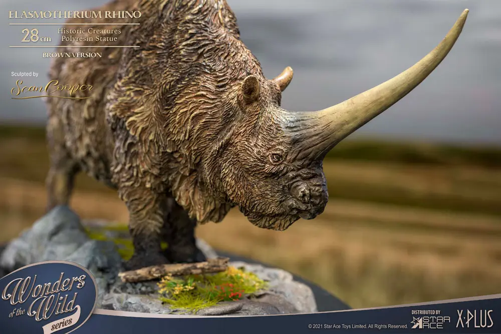 Elasmotherium Rhino (Brown) szobor figura 28 cm termékfotó