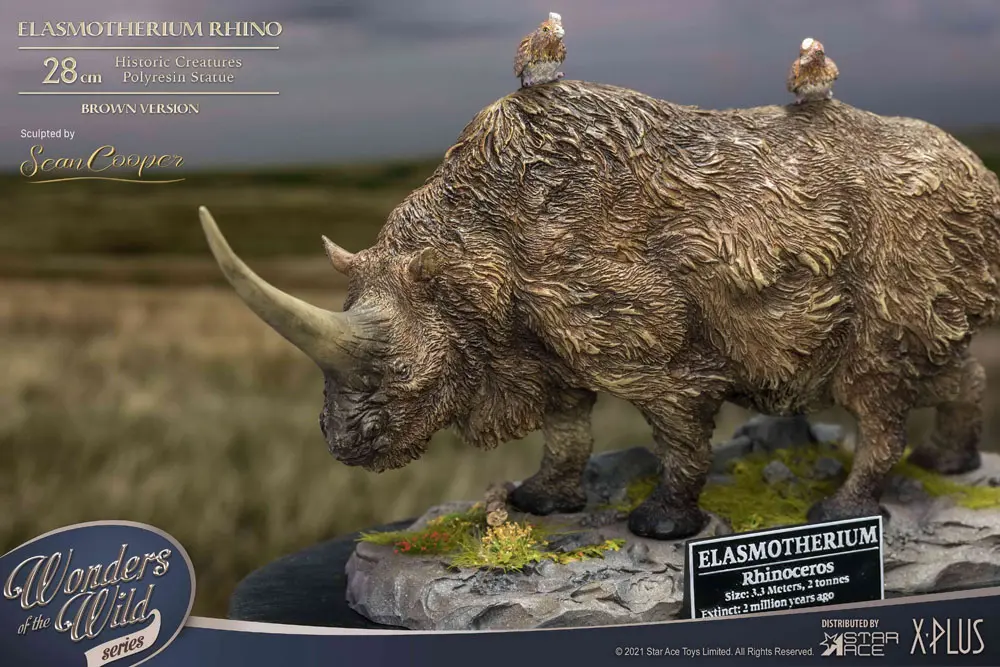 Elasmotherium Rhino (Brown) szobor figura 28 cm termékfotó