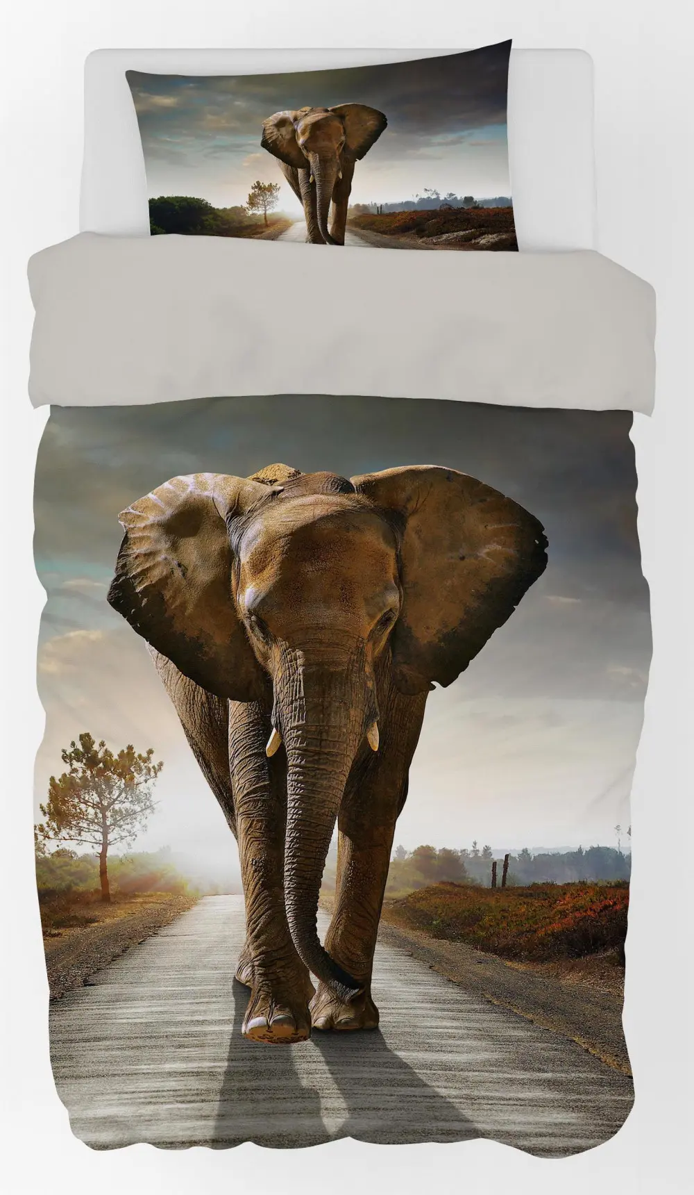 Elefánt ágyneműhuzat 140×200cm, 70×90 cm termékfotó