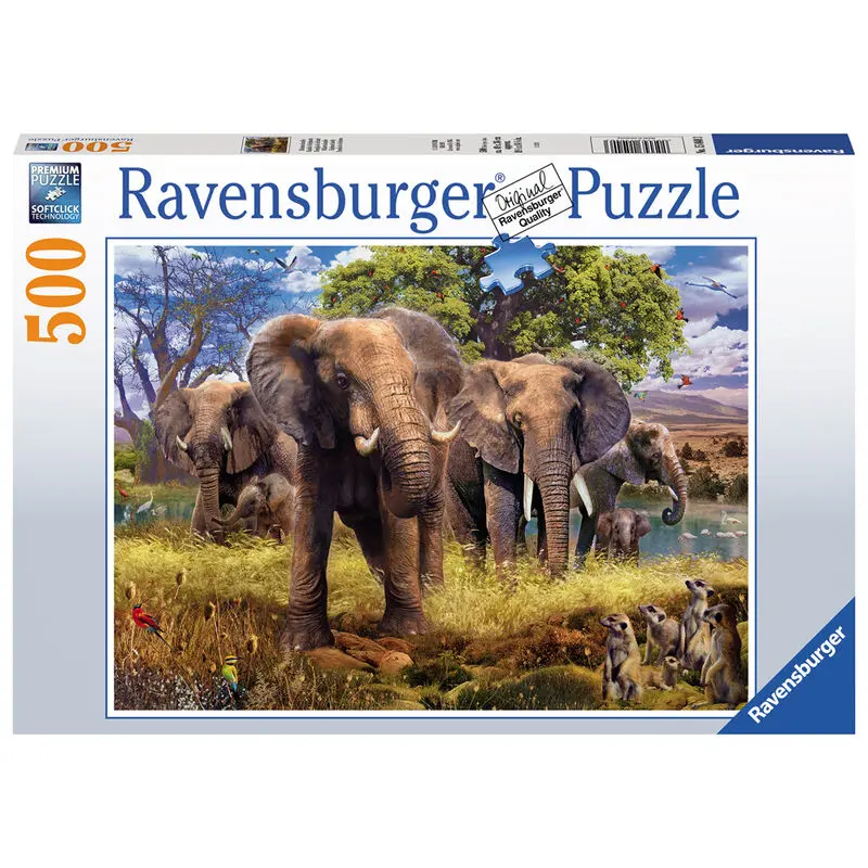 Elephant family puzzle 500db-os termékfotó