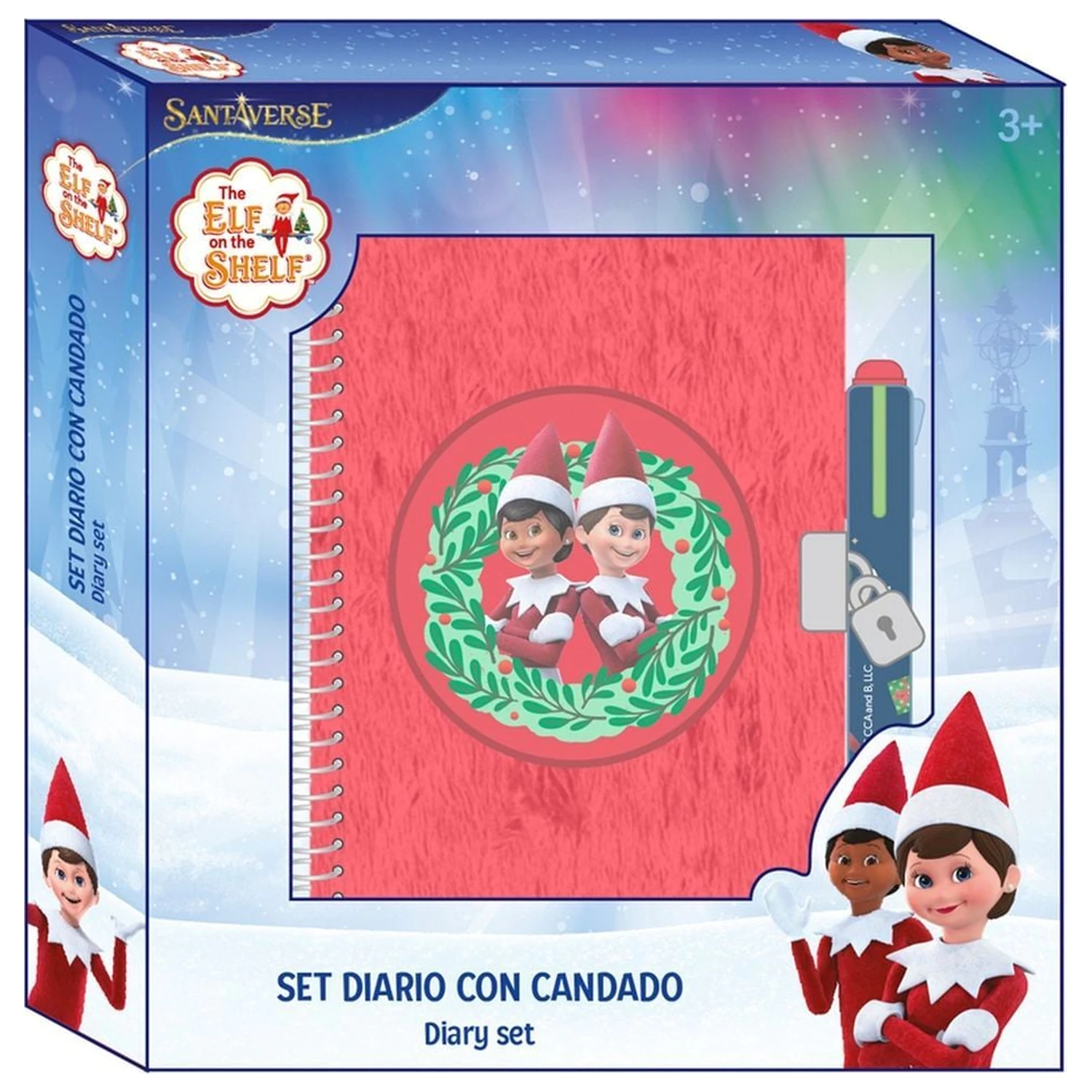 Elf On the Shelf keményfedeles füzet és 4 színű toll termékfotó