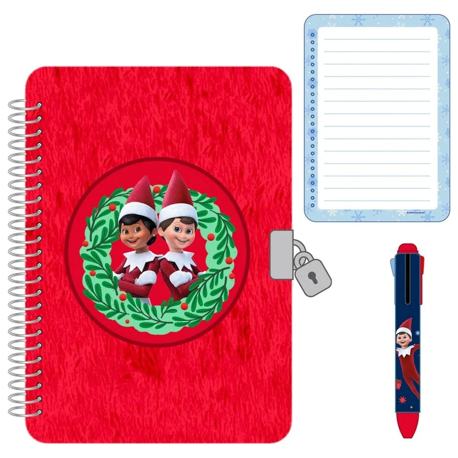 Elf On the Shelf keményfedeles füzet és 4 színű toll termékfotó