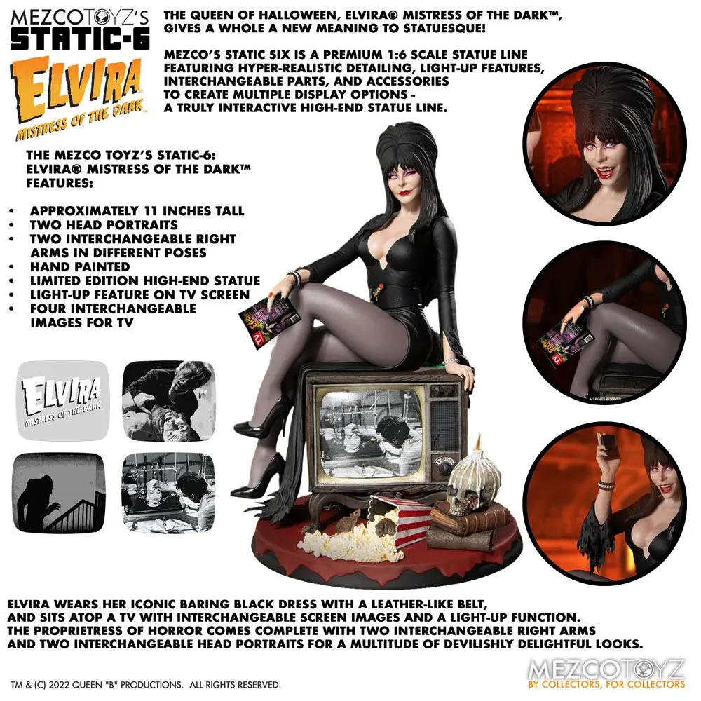 Elvira Mistress of the Dark Static-6 PVC Statue 1/6 Elvira 42 cm termékfotó