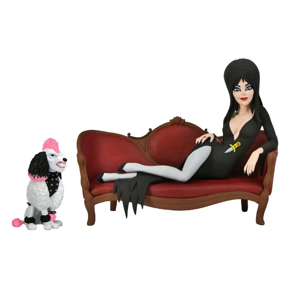 Elvira, Mistress of the Dark Toony Terrors Elvira on Couch figura 15 cm termékfotó