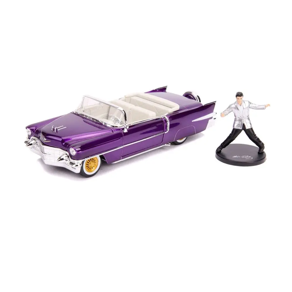 Elvis Presley Hollywood Rides Diecast Model 1/24 1956 Cadillac Eldorado with figura termékfotó