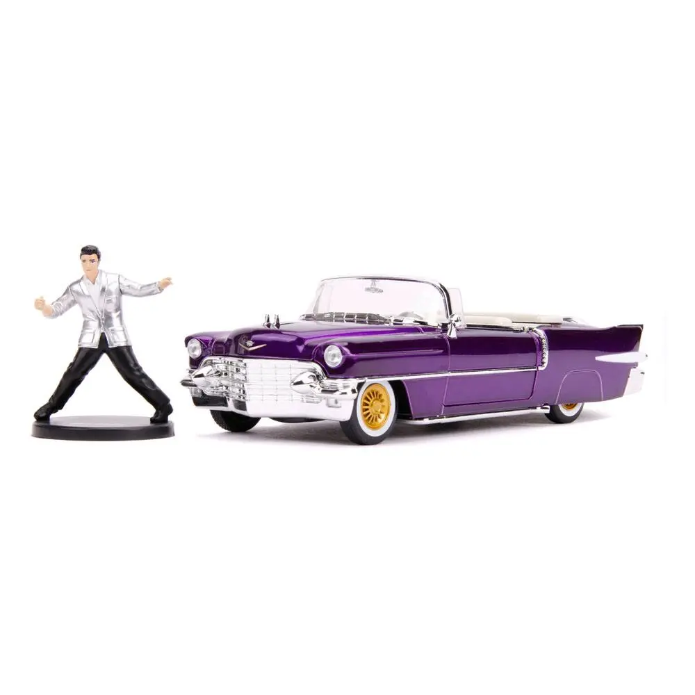 Elvis Presley Hollywood Rides Diecast Model 1/24 1956 Cadillac Eldorado with figura termékfotó