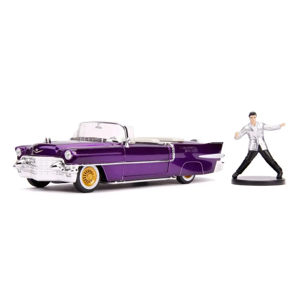 Elvis Presley Hollywood Rides Diecast Model 1/24 1956 Cadillac Eldorado with figura termékfotó