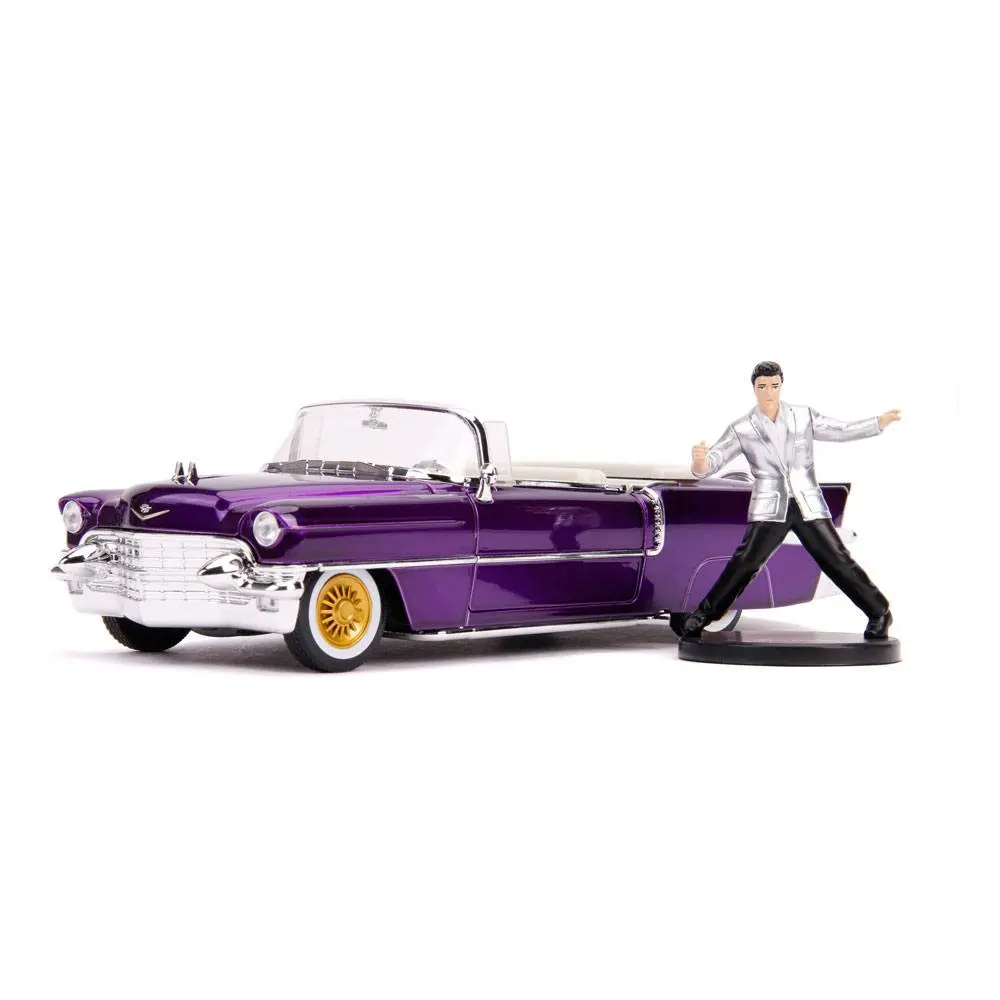 Elvis Presley Hollywood Rides Diecast Model 1/24 1956 Cadillac Eldorado with figura termékfotó