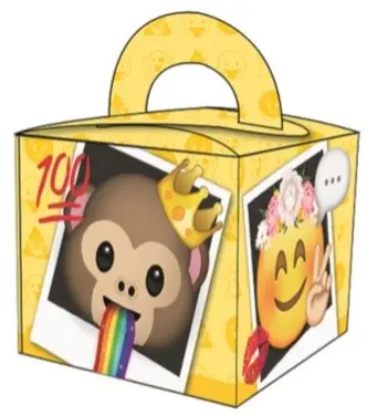 Emoji ajándékdoboz, party box termékfotó