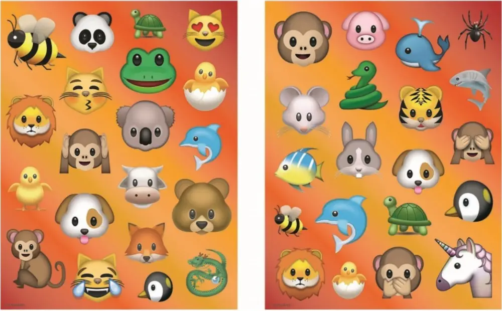 Emoji Hologrammos Matrica 2 ív termékfotó