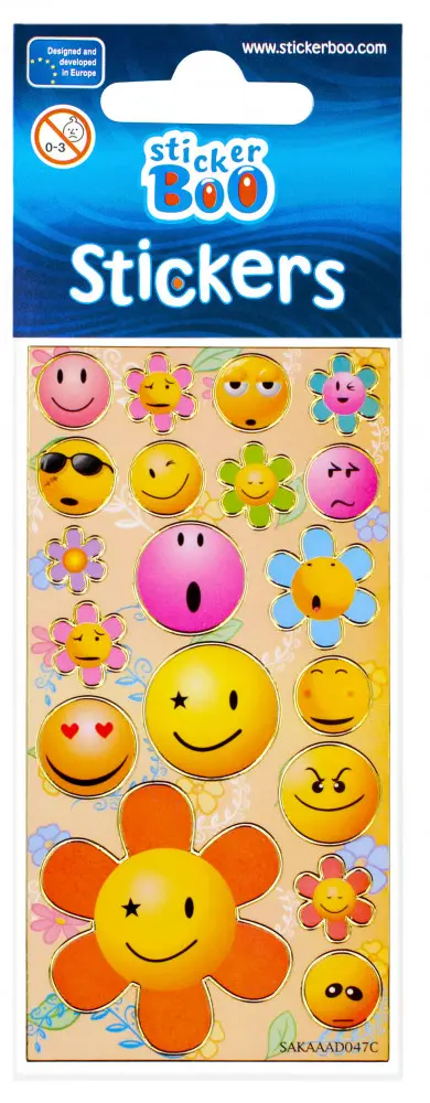 Emoji matrica arany díszítéssel termékfotó