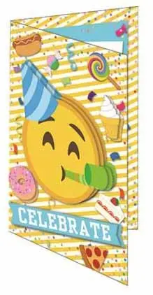 Emoji Üdvözlőkártya+boríték 3D termékfotó