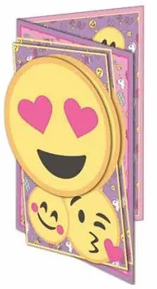 Emoji Üdvözlőkártya+boríték 3D termékfotó