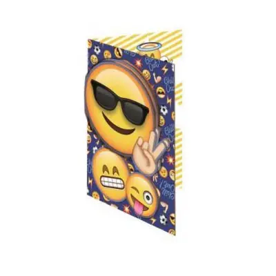 Emoji üdvözlőkártya és boríték 3D termékfotó