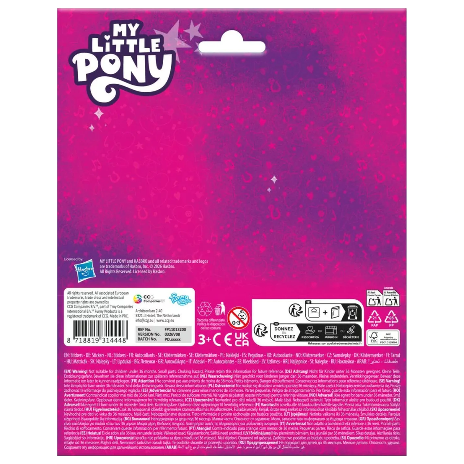 Én kicsi pónim Colorful Crew matrica termékfotó