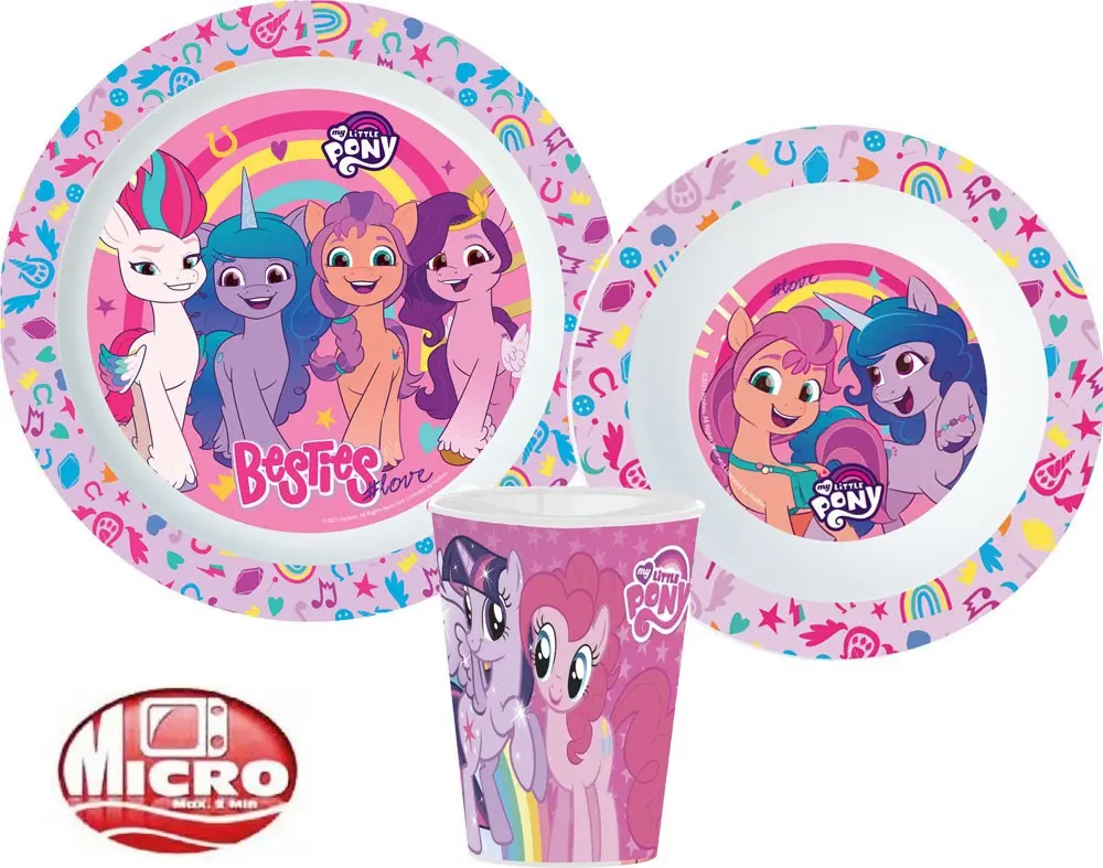 Én kicsi pónim étkészlet, micro műanyag szett termékfotó