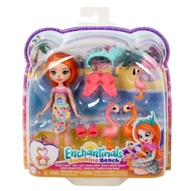 Enchantimals Sunshine strand Florinda Flamingo játék baba termékfotó